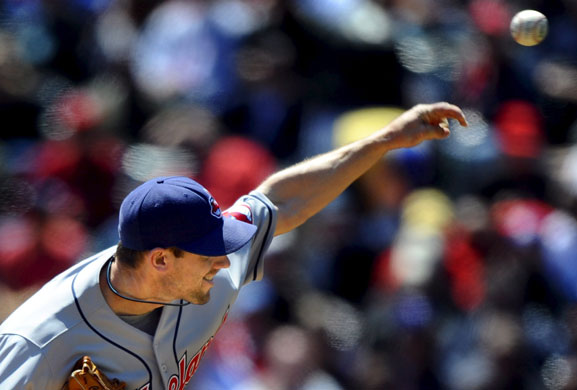 Sport: 24 Hours: Cleveland Indians' Cliff Lee pitches against the Texas Rangers