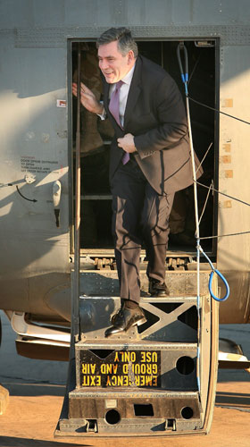 Visits to Iraq: 17 December 2009: Gordon Brown on arrival in Baghdad
