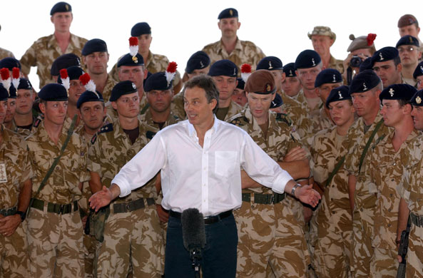Visits to Iraq: 29 May 2003: Tony Blair addresses troops in Basra
