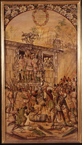 Moctezuma: Aztec Ruler: Enconchado 16 by Juan y Miguel Gonzalez,  AD 1698