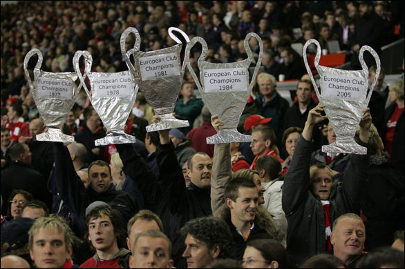 Liverpool v Chelsea: Liverpool fans celebrate their European Cup wins