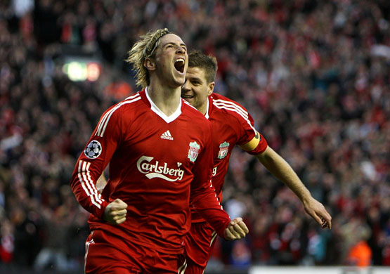 Liverpool v Chelsea: Torres celebrates