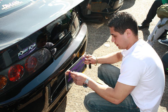 Ace Cafe, London, where drivers of modified cars celebrated release of Fast & Furious, 8 April 2009.