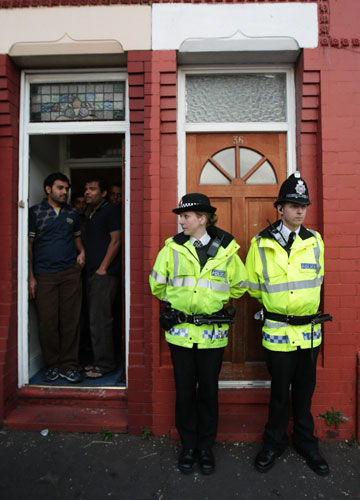 North West terror raids: Police guard house in Cheetham Hill after terro raids