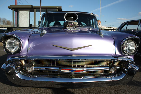 Ace Cafe, London, where drivers of modified cars celebrated release of Fast & Furious, 8 April 2009.