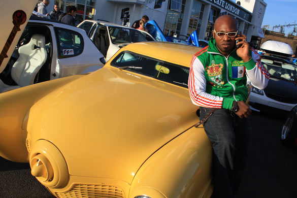 Ace Cafe, London, where drivers of modified cars celebrated release of Fast & Furious, 8 April 2009.