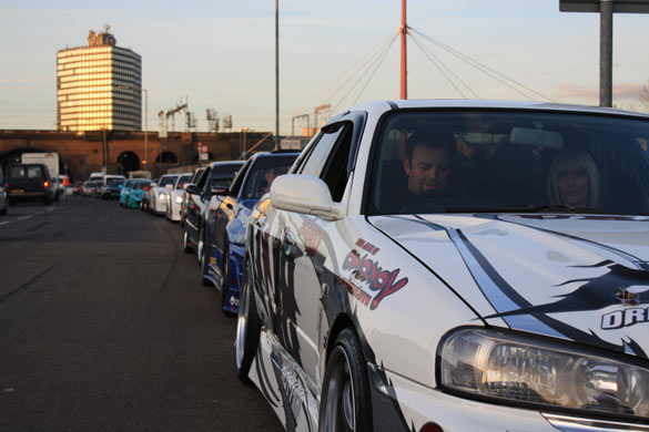 Ace Cafe, London, where drivers of modified cars celebrated release of Fast & Furious, 8 April 2009