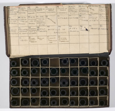 Spanish civil war negs: Vintage negative box green from The Mexican Suitcase.