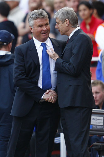 Arsenal v Chelsea: Guus Hiddink and Arsene Wenger