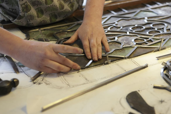 Holy Well Glass: Holy Well Glass reassembled window