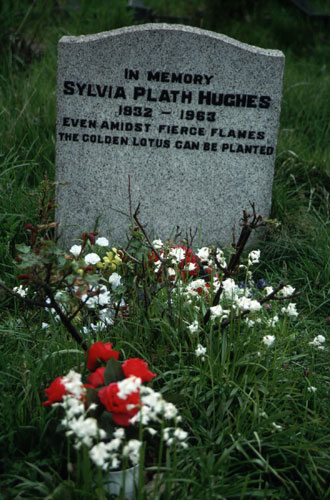 gravestone: Sylvia Plath's headstone