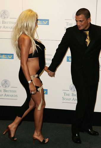 Katie and Peter: Katie Price ( Jordan) and Peter Andre pose at the British Soap Awards 2005 