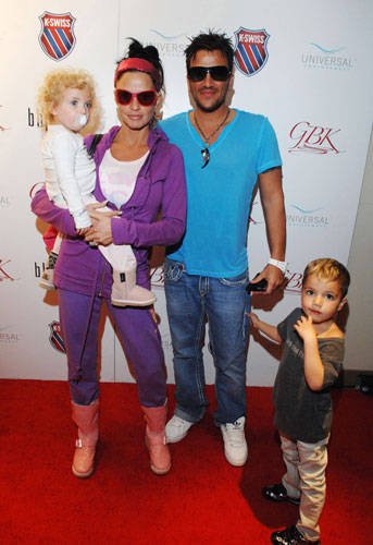 Katie and Peter: Katie Price, Peter Andre and their children Junior and Princess