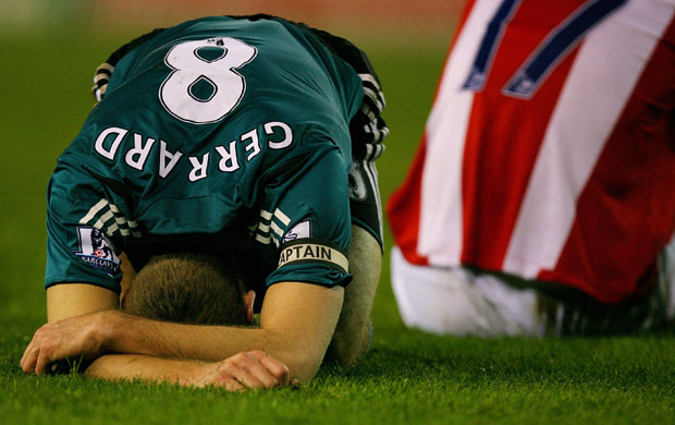 2008/09 football season: Liverpool's captain Steven Gerrard