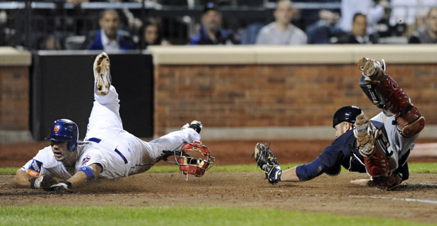 24sport: Mets' Wright is out at the plate