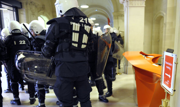 ArcelorMittal: Police block the entrance of the headquarters