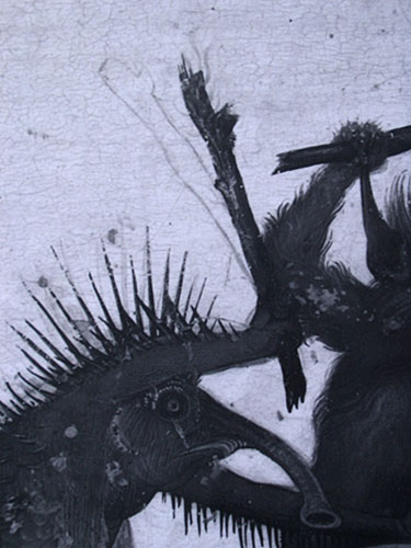 Michelangelo: Infrared reflectogram mosaic of Michelangelo, The Torment of Saint Anthony