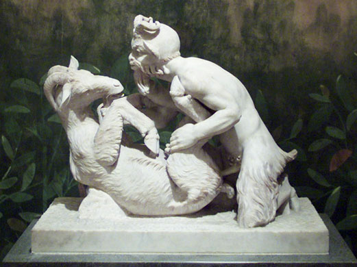 ancient erotica: The statue of Pan with the goat