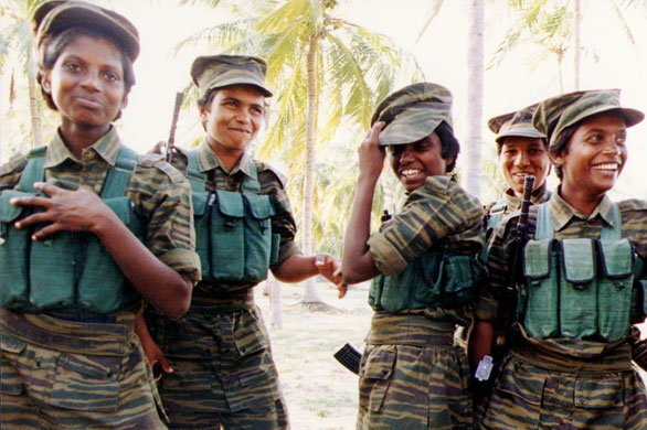 Tamil Tigers surrender: Tamil Tiger female fighters in 1995