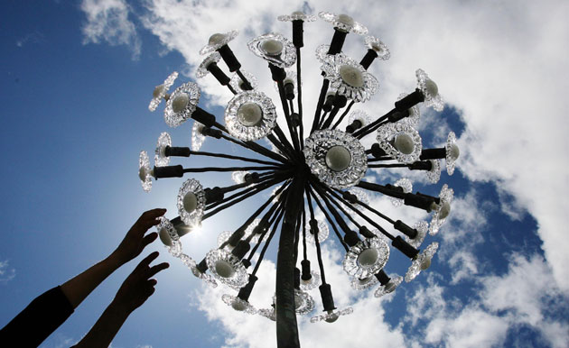 Chelsea Flower Show: A glass and metal flower