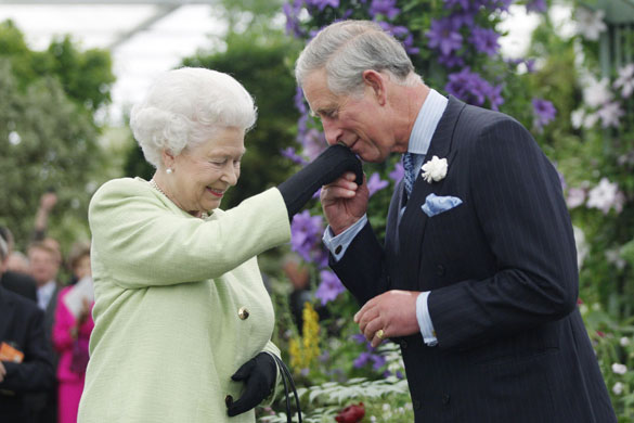 Chelsea Flower Show: The Queen presents the Prince of Wales with Victoria Medal of Honour 
