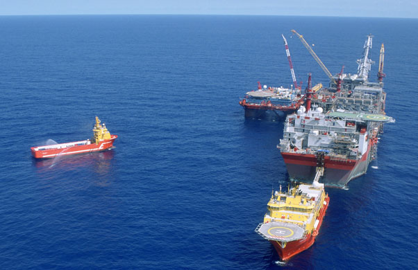 Shell in the Niger Delta: A Floating Production Storage and Offloading (FPSO) vessel at Bonga field.