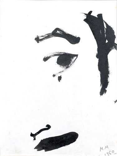 Marcel Marceau auction: A signed self-portrait of Marcel Marceau from 1960