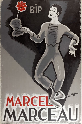 Marcel Marceau auction: A poster by Charles Kiffer publicising Marcel Marceau's show 