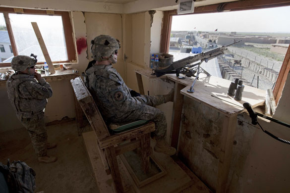 Sean Smith in Afghanistan: American soldiers on guard duty at FOB Waza Kwah