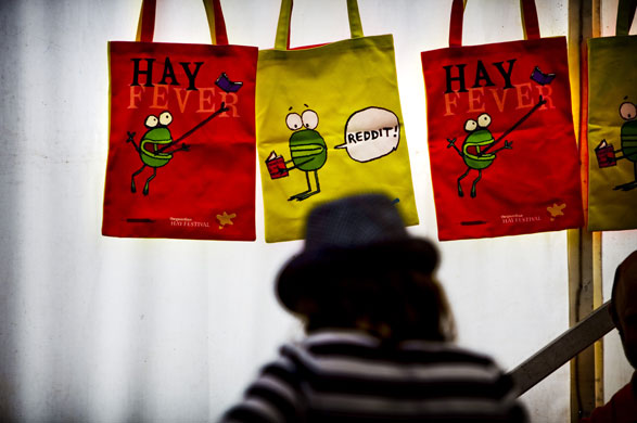 Hay Festival 2009: Guardian carrier bags at The Guardian Hay Festival 2009 