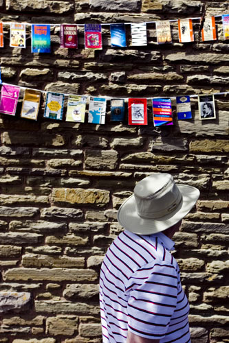 Hay Festival 2009: Books for sale outside a book shop in Hay-on-Wye