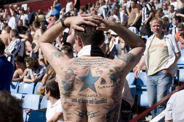Newcastle's Relegation: Newcastle tattoo