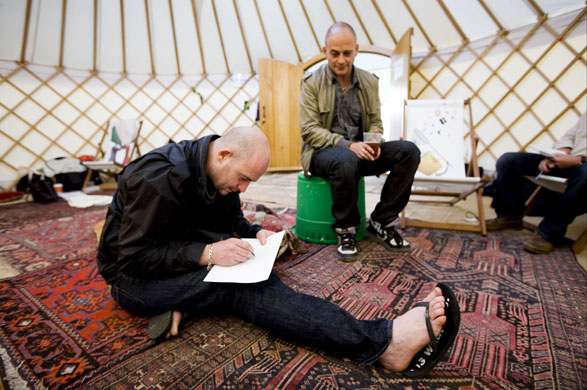 Hay festival yurt: Jake and Dinos Chapman