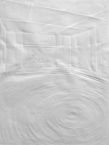 Simon Schubert: Raum mit Spiegel u. Wirbel by Simon Schubert