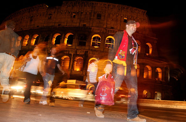 Training sessions: Manchester United Fans Descend On Rome For UEFA Final