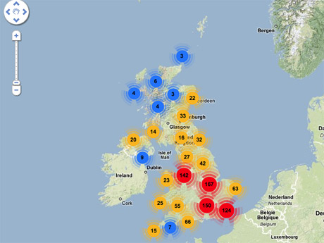 map of uk with cities. As many as 3m UK homes can#39;t
