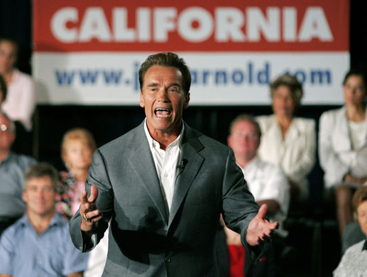 Arnold Schwarzenegger: Arnold Schwarzenegger speaks at town hall meeting in San Diego