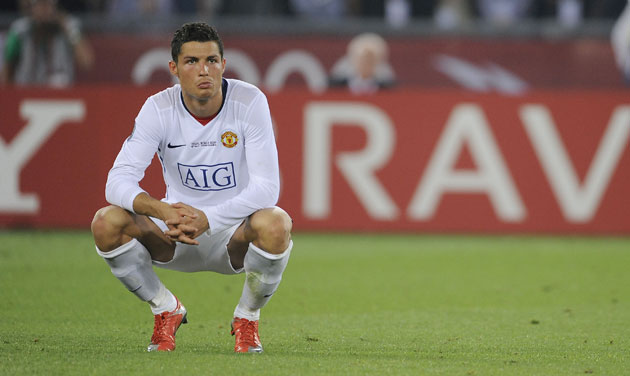 Footballers: Ronaldo sinks to the floor