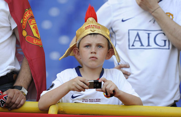 Footballers: Young United fan.