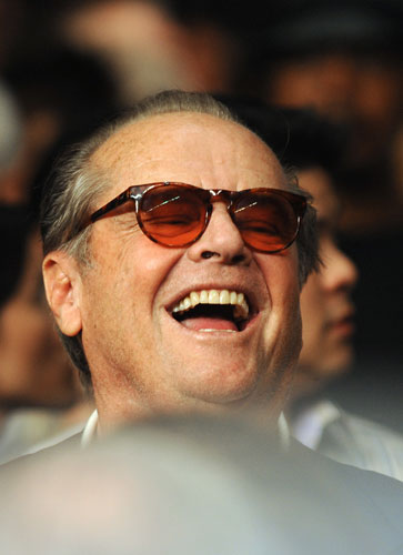 Hatton and Pacquiao: Jack Nicholson attends the Junior Welterweight title fight