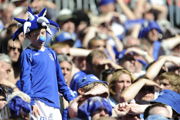 FA Cup final: A young Everton fan wears a look of dejection