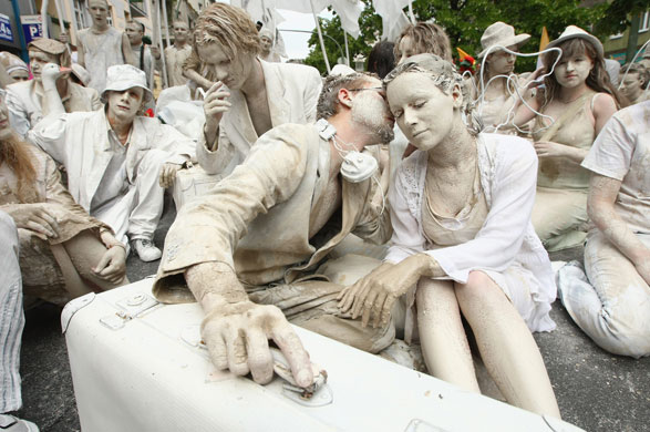 31 May 2009: Berlin, Germany: Polish performers during the Carnival of Cultures parade