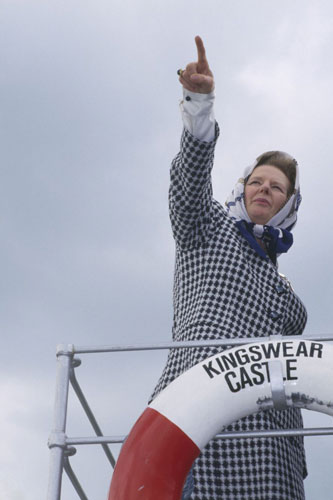 Margaret Thatcher: 1987: Margaret Thatcher during her campaign for the general election