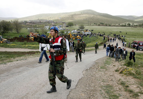Attack in Turkey: A soldier stands guard