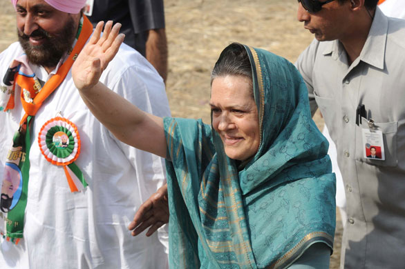 Gandhi election campaign: 3 May, Gurdaspur: Congress Party President Sonia Gandhi
