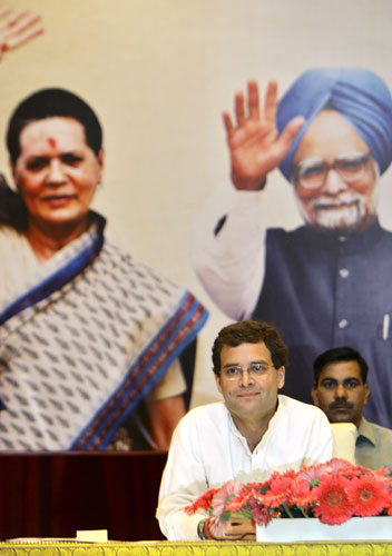 Gandhi election campaign: 5 May, New Delhi: Rahul Gandhi talks with media during a press conference