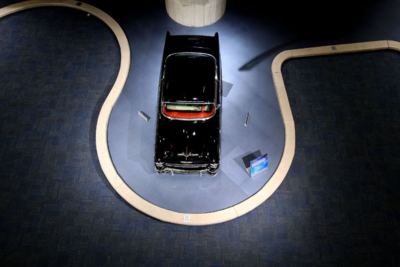 General Motors: A Chevrolet Bel Air is displayed at the General Motors headquarters