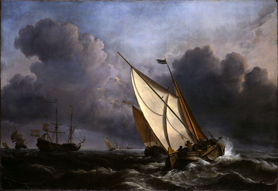 Turner and the masters : Willem Van de Velde the Younger, A Rising Gale 