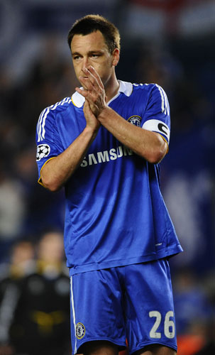 Chelsea 2: A dejected and disappointed Terry 