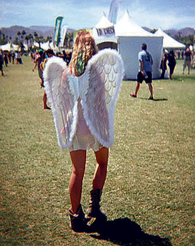 Festival fashion: Fairy wings at a festival